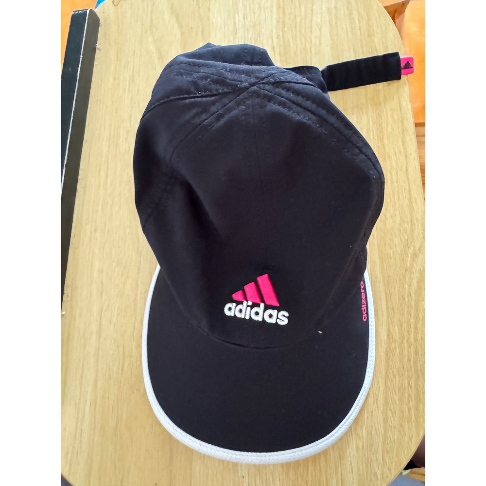 Adidas Adizero Climacool Running Hat Black Pink White Adjustable Performance Cap